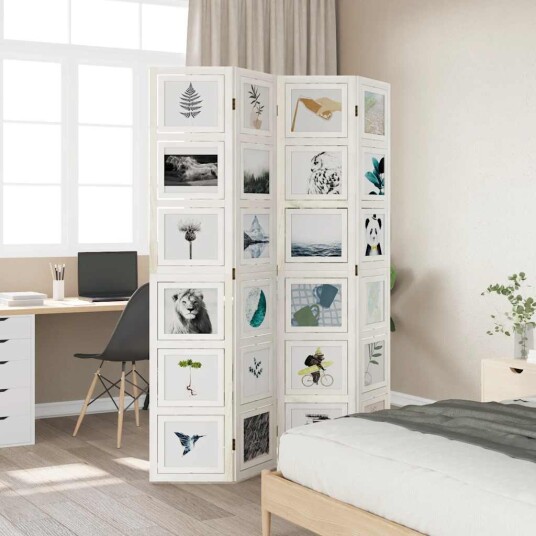  Romdeler 4 paneler hvit heltre keisertre 8721012073876