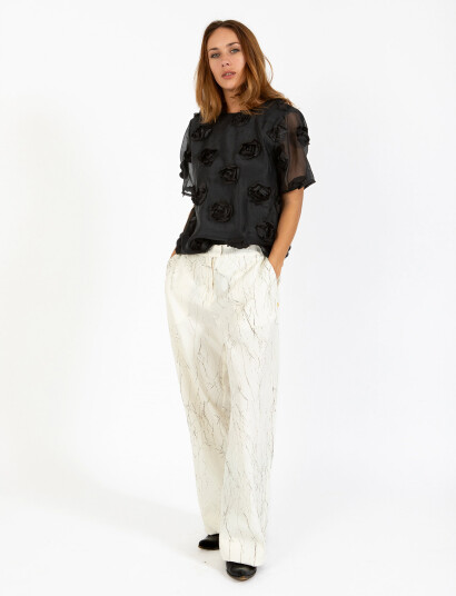 Coster Copenhagen Crinkled Suit Pants - Petra Fit - Cream - 38 Coster Copenhagen Crinkled Suit Pants - Petra Fit - Cream - 38