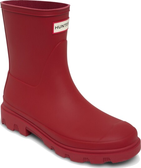 Hunter Unisex Downpour Short Boot Red 40