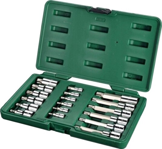 Bits/Mutterboks-Skjæringssett Galvuciu Su Antgaliais Sata S09052  1/4""+1/2""  18 Deler