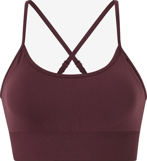 Drop of Mindfulness Signature Seamless Bra   Burgundy   S