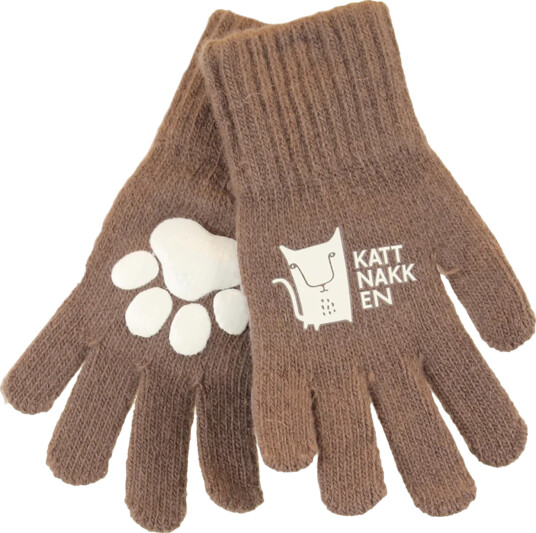 Kattnakken Magiske Ullhanskar Beige 8-12 ÅR