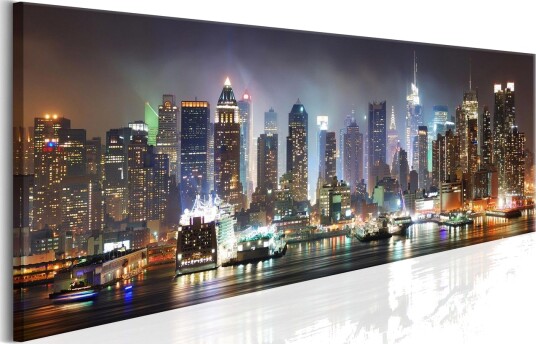 Tavla White Reflections In New York 135x45 cm