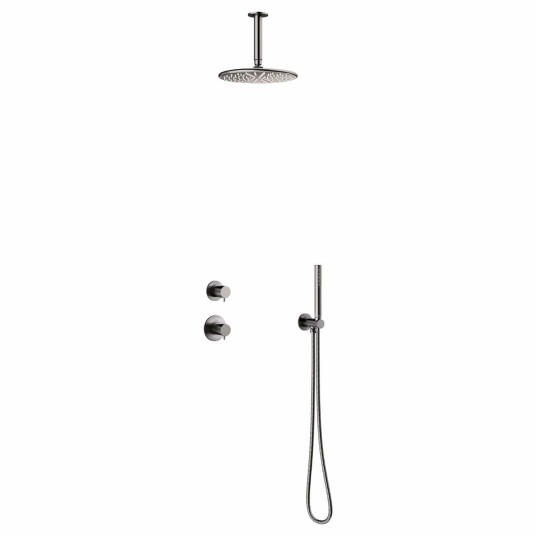 Damixa Silhouet DS2 dusjsett, vannbesparende, svart krom Sort krom