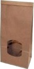 Klodsbundspose 88X47x270 Mm Med Rude/Tin Tie Lukning Pp Belagt Brun,500 Stk/Krt