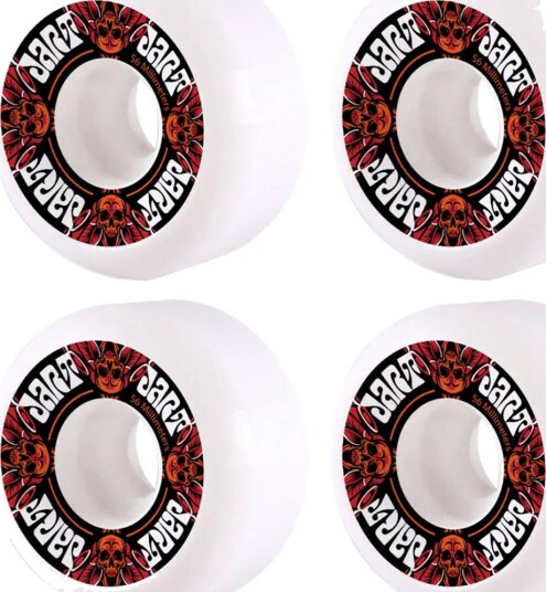 Skateboardhjul Jart Bondi 83B 4pk hvit svart rød 56 mm