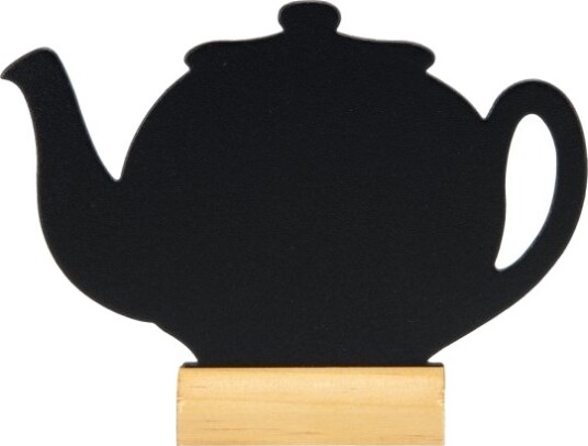 Securit® Silhouet Sæt Med Tre Mini Teapot Skilte I Sort