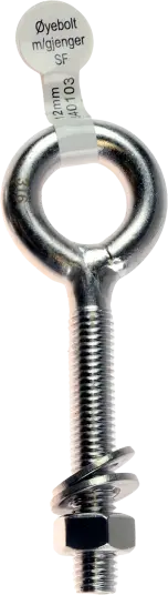 CAL Øyebolt m/ gjenger Syrefast 120x12 mm CAL Øyebolt m/ gjenger Syrefast 120x12 mm