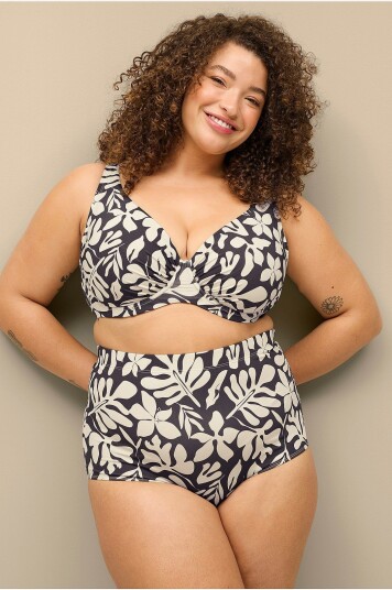 Ellos Plus Collection Alyson Maxi Bikini Rosa Svart