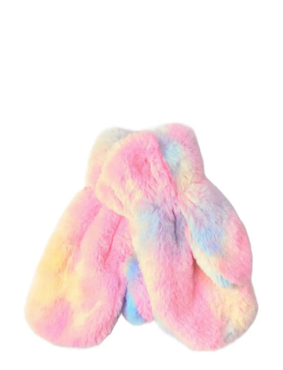 Lindex Mittens Fake Fur - Multi/patterned - 4-6