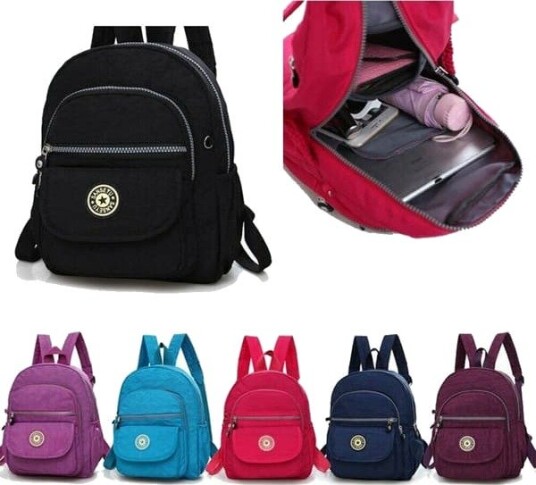 Ryggsekk Nylon Mini Veske Liten Skulderryggsekk Reisevesker 1