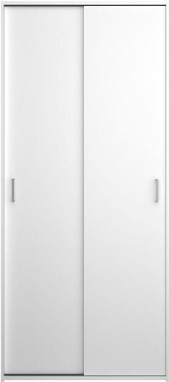 Space garderobeskap 176x78x49cm 2 skyvedører hvit.