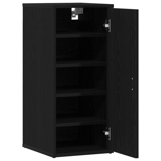  Skoskap 2 stk svart eik 32x35x70 cm konstruert tre