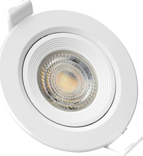Spectrum GU10 Fiale Core innfellingsspot   Rund hvit justerbar flatt design uten lyskilde