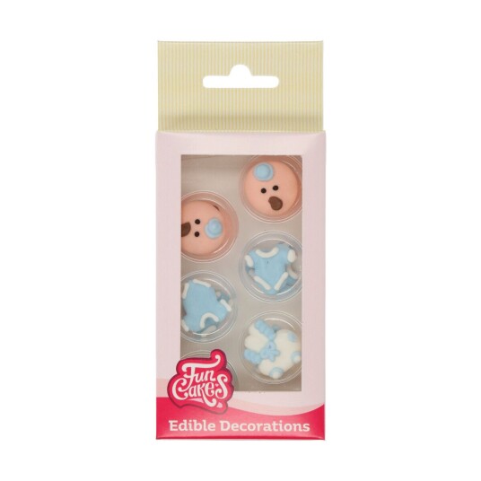 Funcakes Spiselig Kakepynt Babygutt Sett/12 
