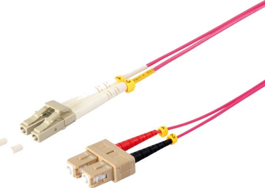 S/Conn Quality Fiberoptisk Dupleks Patchkabel Lc Til Sc Om4 Fiolett 10,0 M 166779404