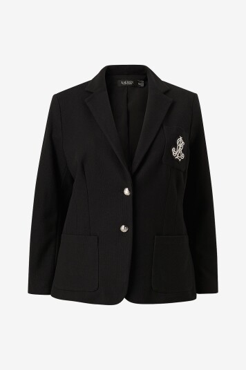 Lauren Ralph Lauren Curve Dressjakke Str Sportswear Piqu Lnd Jkt Svart