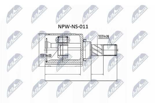 Nty Drivknute drivaksel NTY NPW NS 011