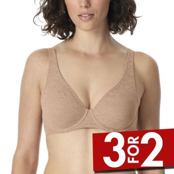 Schiesser BH Spacer Wired Bra Beige polyamid B 80 Dame