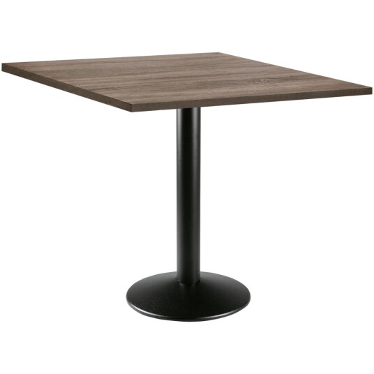 PULSIVA Spisebord Solona kvadratiskt; 80x80x73.9 cm LxBxH; Bordplate Eik Ramme Svart; Kvadratisk