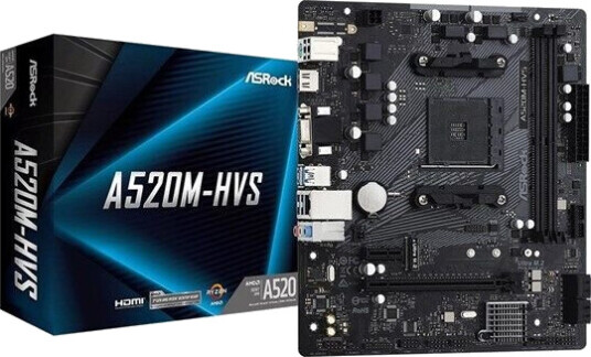 ASRock A520M-HVS Micro-ATX Hovedkort med Socket AM4 og DDR4 RAM