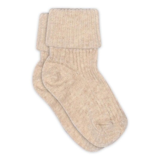 Mp Denmark cotton rib baby socks – beige melange 17/18 Mp Denmark cotton rib baby socks – beige melange 17/18