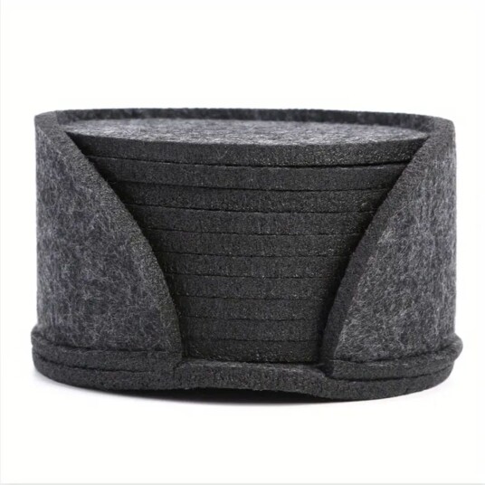 Modern Felt Coaster Drikkebrikke 10 stk Grå