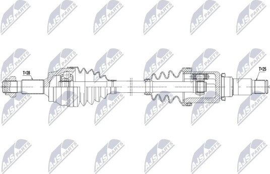 NTY NPW PE 138 Drivaksel