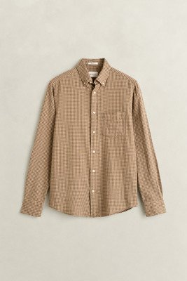 Gant Reg Windblown Flannel Check Shirt Beige M