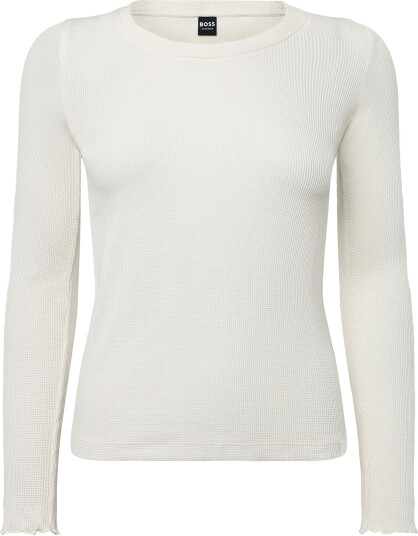 BOSS Cosy Waffle_Ls Shirt   Cream   L