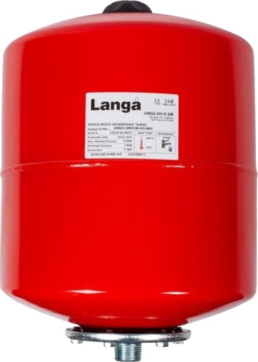 Langå trykkekspansjonstank 24L, Ø300x435 mm, oppvarming