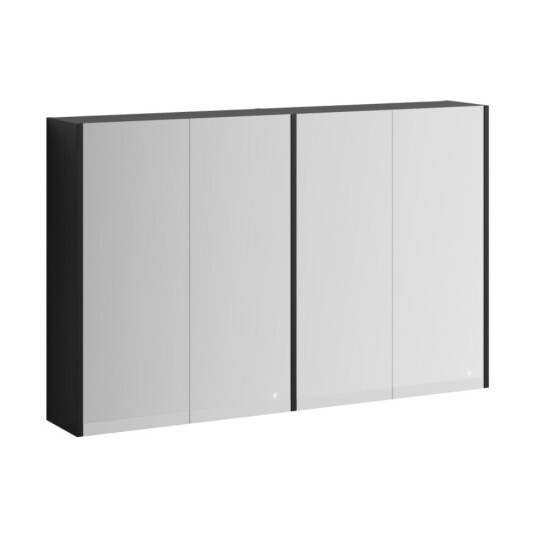 Vikingbad Fay Dobbel Speilskap Svart Matt / 120cm