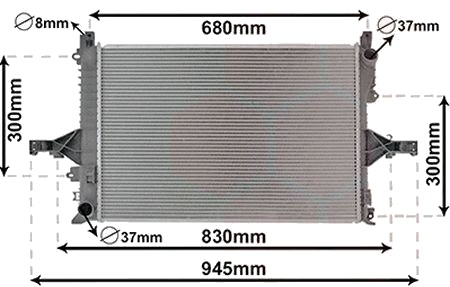 VAN WEZEL 59002114 Radiator motorkjøling