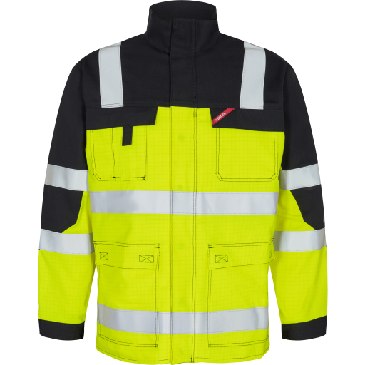 Engel Safety+ EN ISO 20471 Multinorm jakke Hivis Gul/Svart SEW-1235-820-3820 5XL