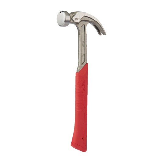 Milwaukee 450G Tømmerhammer med Magnetisk Spikerstarter og Buet Skaft Milwaukee 450G Tømmerhammer med Magnetisk Spikerstarter og Buet Skaft