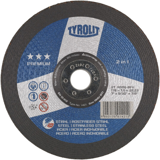 Slipeskive Premium 27E ø230Ã8 A30P-BFX