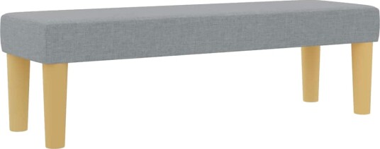 Box Spring Seng med Madrass og Benk Lys Grå 140x190 cm Stoff Box Spring Seng med Madrass og Benk Lys Grå 140x190 cm Stoff