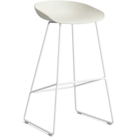 Hay AAS 38 2.0 Barstol 75 cm Rustfritt Stål Hvit / Melange Cream