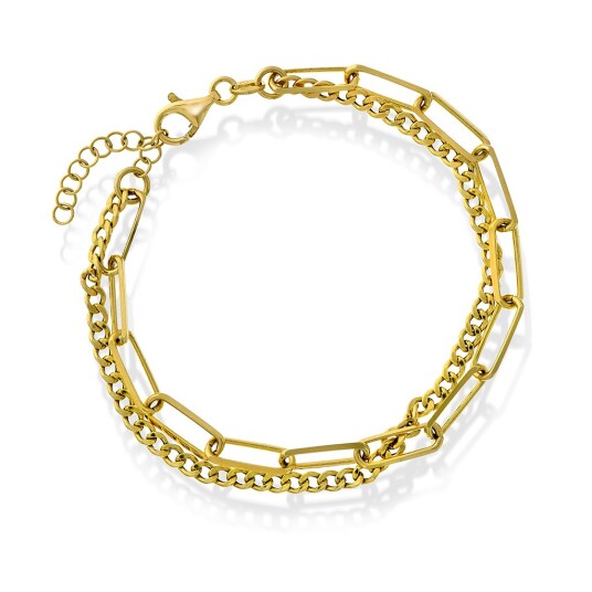 Pan Jewelry, Armbånd i forgylt 925 sølv 21 cm Pan Jewelry, Armbånd i forgylt 925 sølv 21 cm