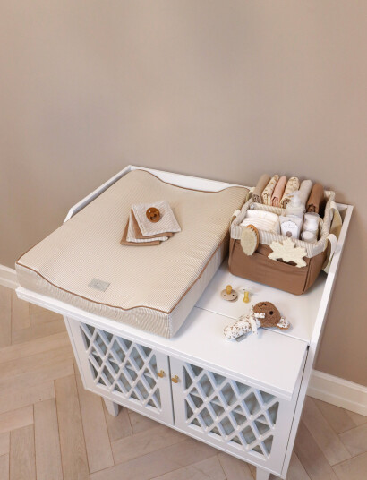 Cam Cam Copenhagen Diaper Caddy - Ocs - Blueberries - Beige - ONE SIZE Cam Cam Copenhagen Diaper Caddy - Ocs - Blueberries - Beige - ONE SIZE