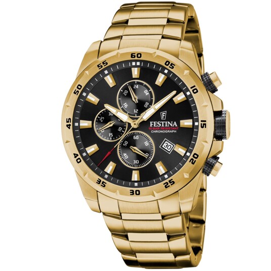 Festina Chrono F20541/4 - Herre - 45 mm - Analog - Kvarts urverk - Mineralglas