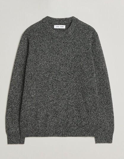Samsøe Samsøe Isak Knitted Crew Neck Black White Melange