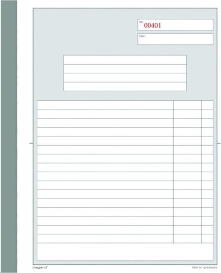 Mayland Triplikatbok 50 Ark 148 X 200 Mm Triplikat Blåpapirkopi Nummerert Mayland Triplikatbok 50 Ark 148 X 200 Mm Triplikat Blåpapirkopi Nummerert