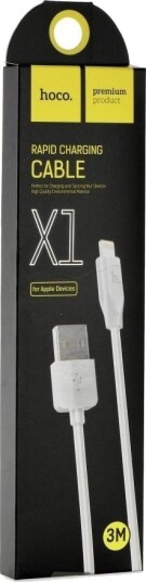 Usb-Kabel Partner Tele.Com Usb-A Til Lightning 3 M Hvit 6957531032021