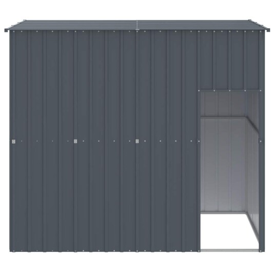 Vidaxl Hundehus Med Tak Antrasitt 214X153X181 cm Galvanisert Stål