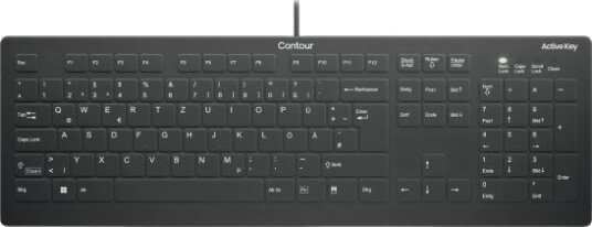 Cherry Active Key AK C8112 keyboard wipe disinfection flat key profile 100% full size QWERTY Pan Nordic black Input Device Tastatur Nordisk Svart Cherry Active Key AK C8112 keyboard wipe disinfection flat key profile 100% full size QWERTY Pan Nordic black Input Device Tastatur Nordisk Svart
