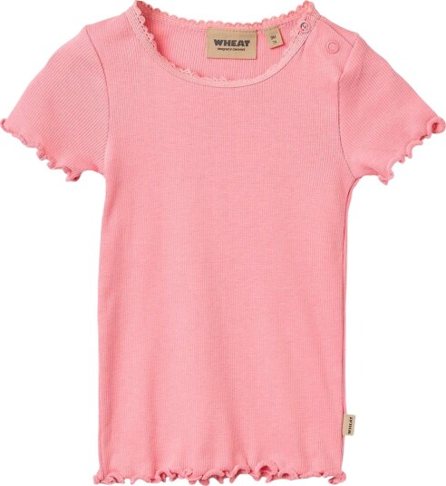 Wheat T skjorte Rib Katie Tyggegummi Wheat 2 år 92 T skjorte Rosa