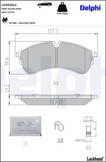 DELPHI LP3545LC Bremseklosser