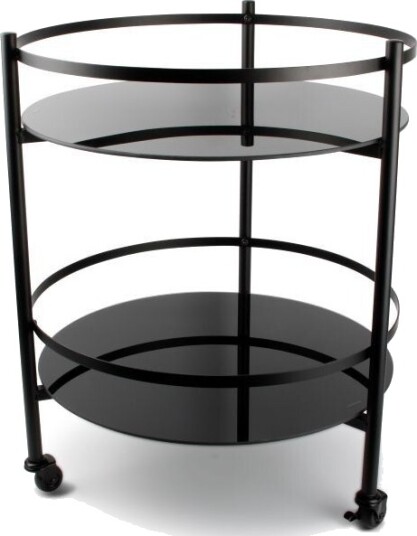 SP COLLECTION Bar Serveringsvogn 48xH61,5cm - 2 hyller, Black