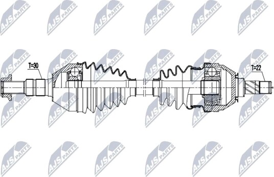NTY NPW-PL-176 Drivaksel